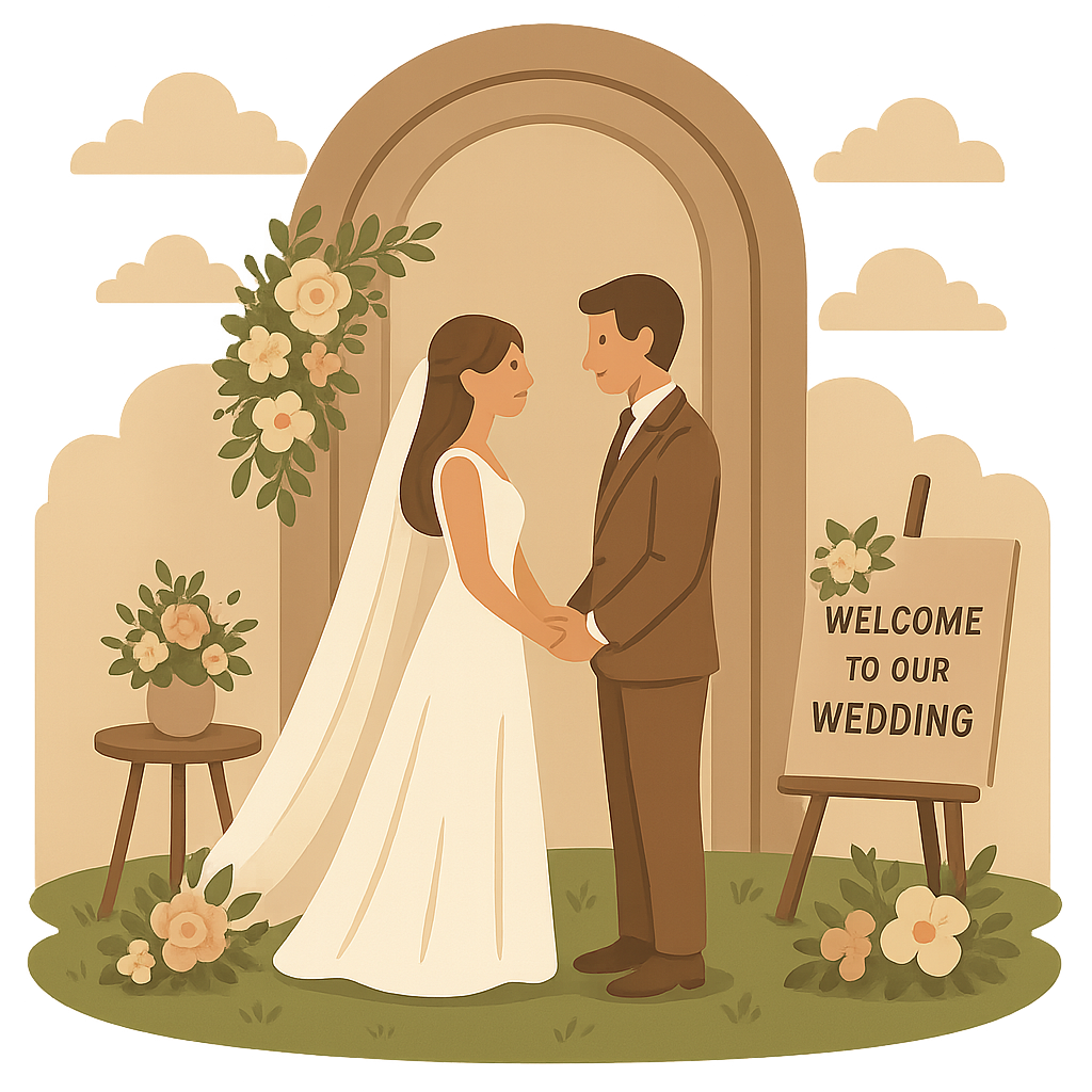Décoration de mariage personnalisée en Belgique avec arche fleurie - SICA Event